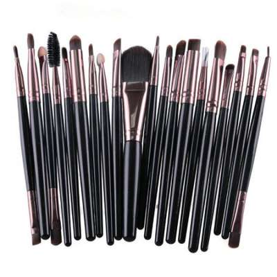 New Hot Selling 20 in 1 Plastic Handle Soft Head Foundation Eye Lip Multi-function Makeup Brushes